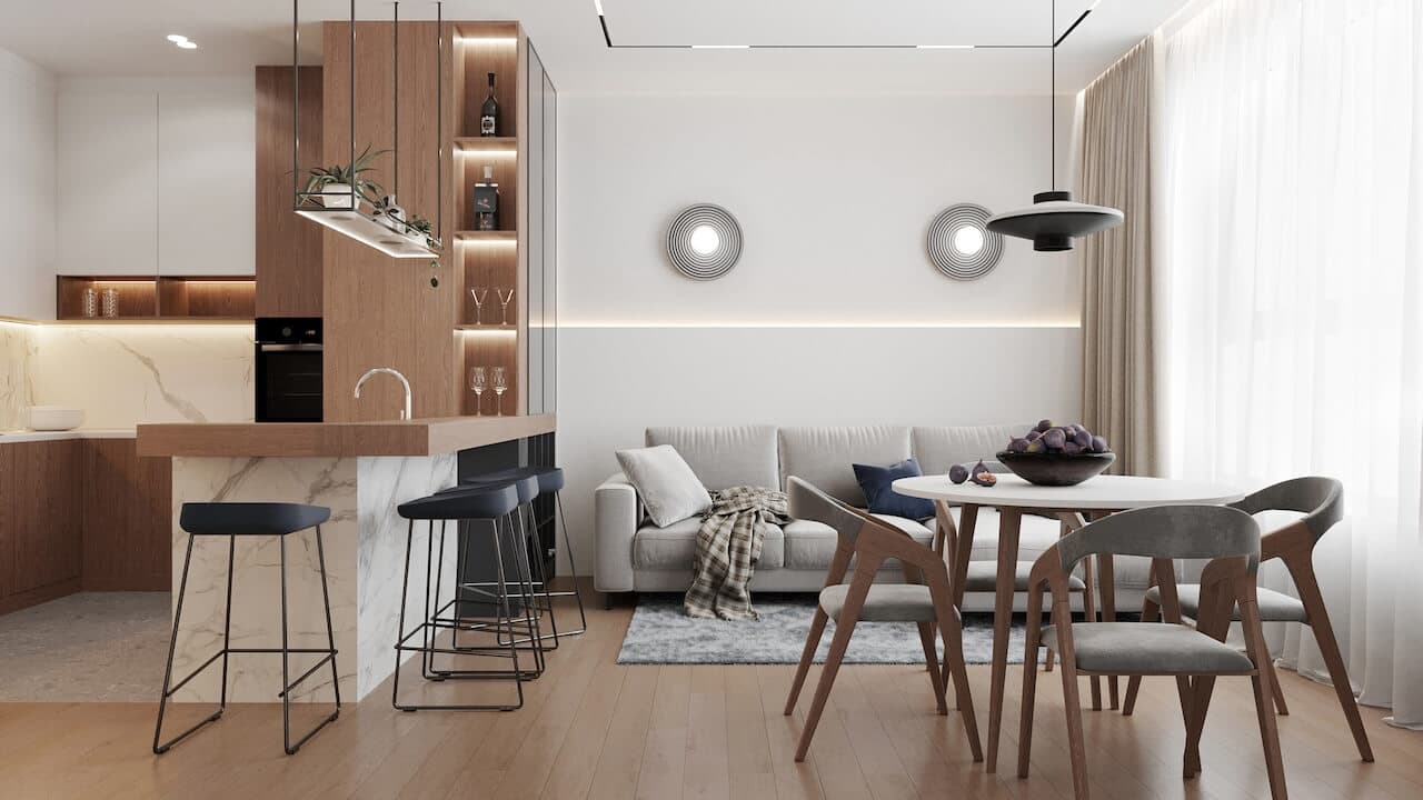 Дизайн квартири в скандинавському стилі Sky Avenue | ASTY